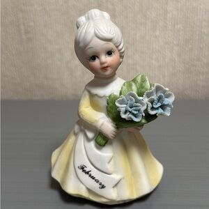 Lipco Vintage 1950s February Birthday Girl Figure